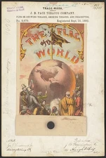 J. B. Pace Tobacco Company Flag World brand Plug or Chewing Tobacco, Smoking