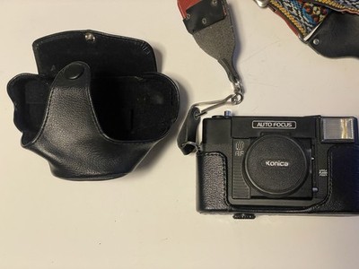 Konica C35 AF Point&Shoot Film Camera 38mm F/2.8 Lens Fitted Leather Case Tested