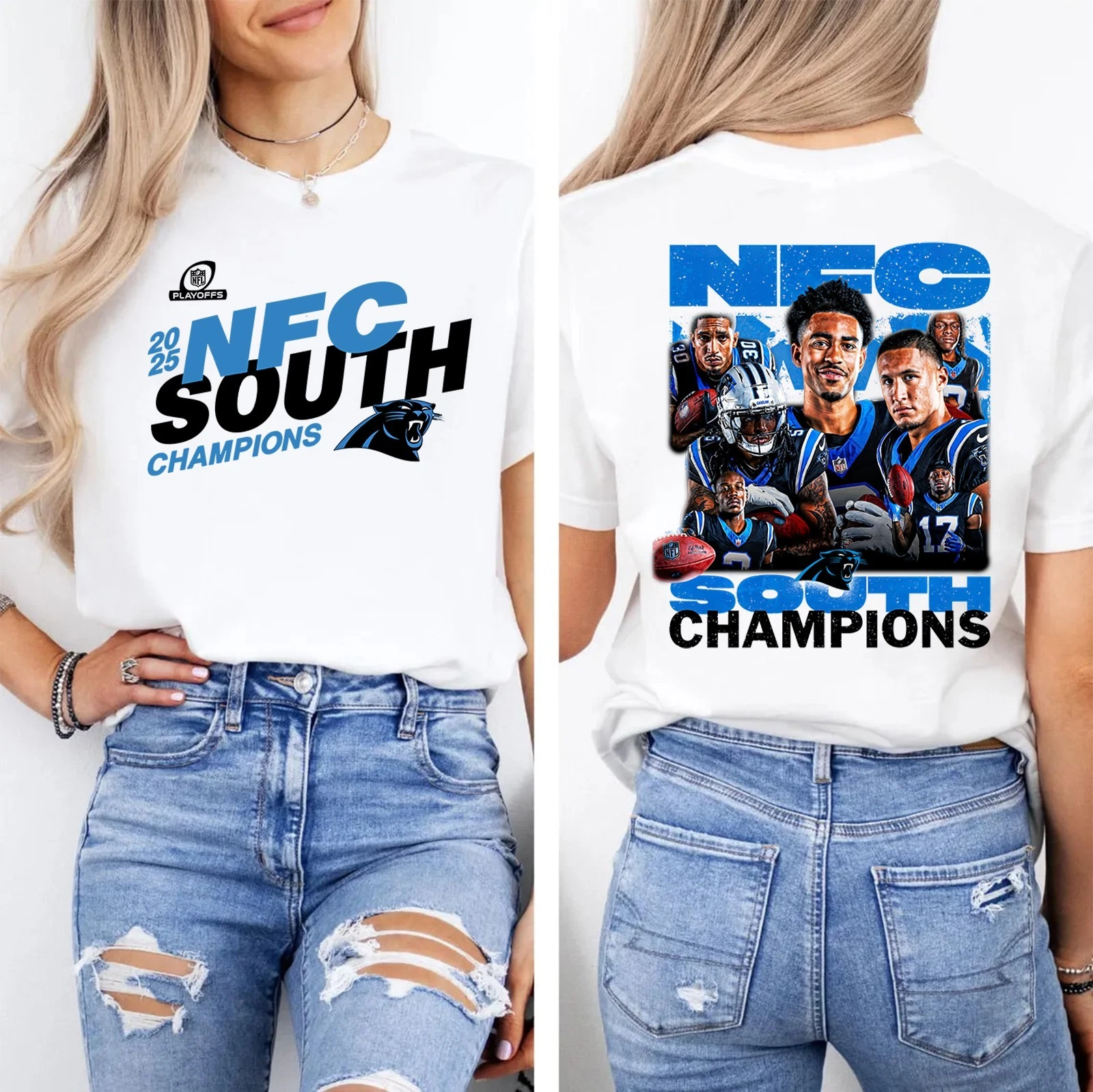 Carolina Panthers 2025 NFC South Division Champions TShirt