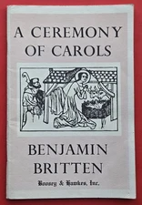 Ceremony Of Carols Song Book Sheet Music SATB Piano & Harp Benjamin Britten 1956