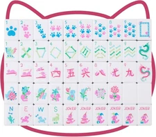 Dogs & Cats Themed American Mahjong Tile Set 160 Acrylic Tiles Travel – NIB