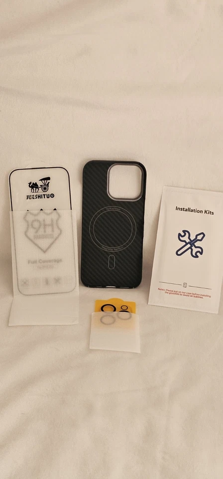 2 Funda Carcasa iPhone 16 Pro Aramida Fibra de Carbono Ultra Delgada MagSafe Mondrian 3IN1 Foto 2 de 4