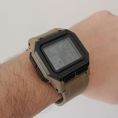 Nixon The Regulus Khaki Digital A1180-2711-00 water resistant Chrono Men's Watch