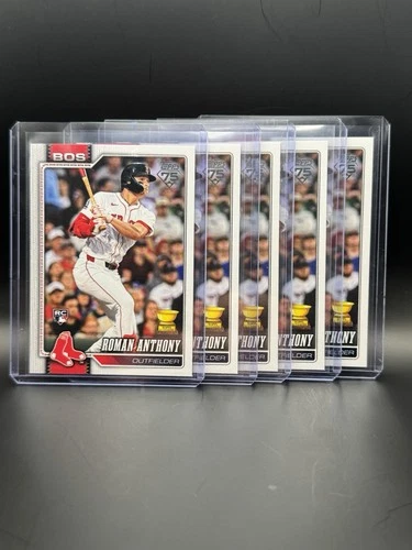 Topps 2023 75 Roman Anthony #189 Rookie Lot 5 Cards Boston Red Sox