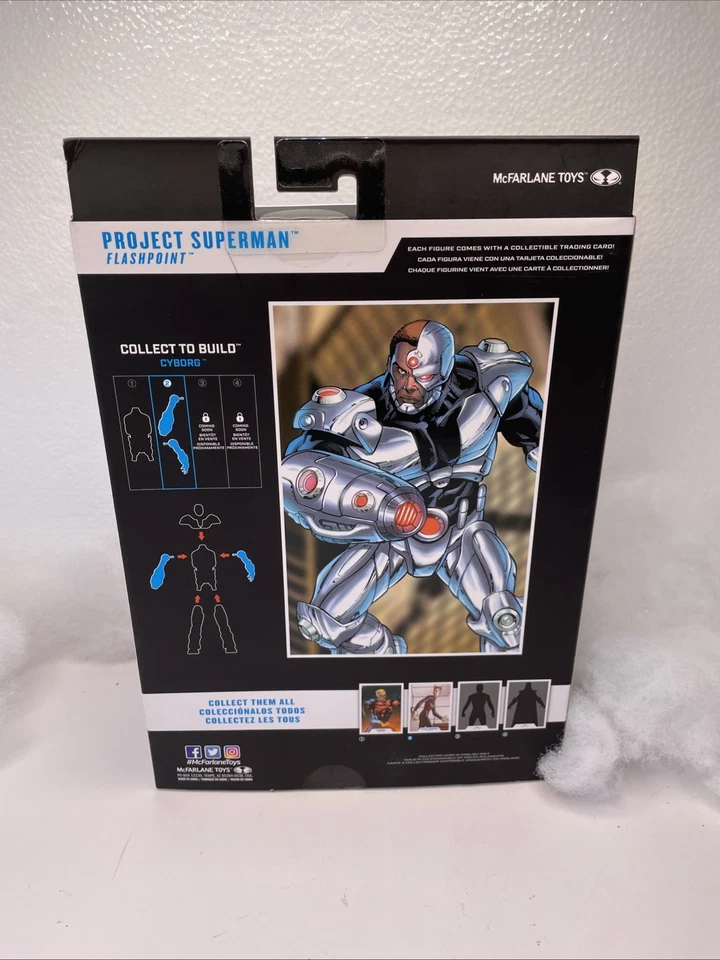 Figura Mcfarlane DC Multiverse PROYECTO SUPERMAN Cyborg BAF Flashpoint JLA Sellada Foto 2 de 4