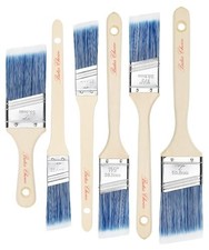 Paint Brushes 6-Pack Angle Brushes in Assorted Sizes for All Latex and Oil Paint