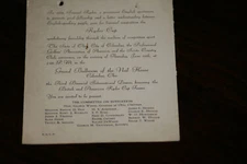 Rare 1931 Invitation to the 1931 Ryder Cup Dinner
