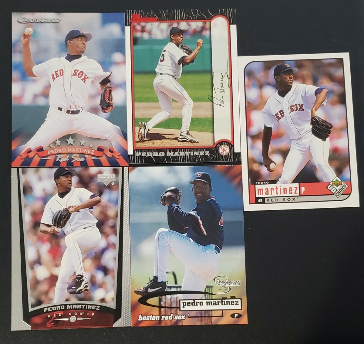 🔥Pedro Martinez 5 card lot Donruss Bowman Upper Deck UD Boston