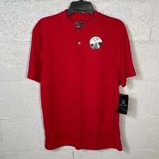 PGA TOUR Men s Pique Golf Polo With New Casual Collar red Medium