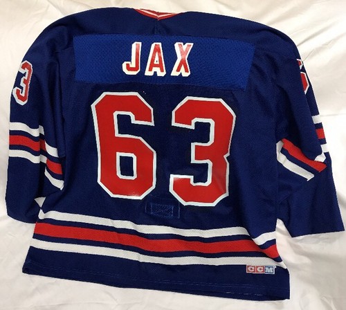 Vintage Cosby CCM New York Rangers Jax #63 NHL Trikot Gr. XXL Fight Strap Game Used - Bild 8 von 12