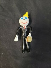 1995 Jack In The Box Bendable Kids Meal Toys Jack with a Hamburger Opened