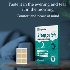 tigerty Sleep Support Patches Deep Sleep Aid JetLAG Adjust - 6 Pastes x 10 Packs