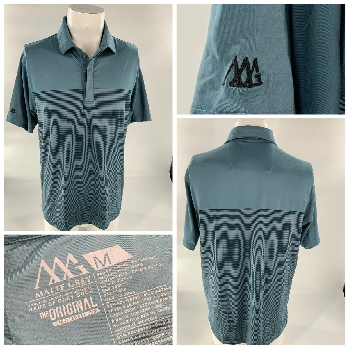 matte grey golf shirts