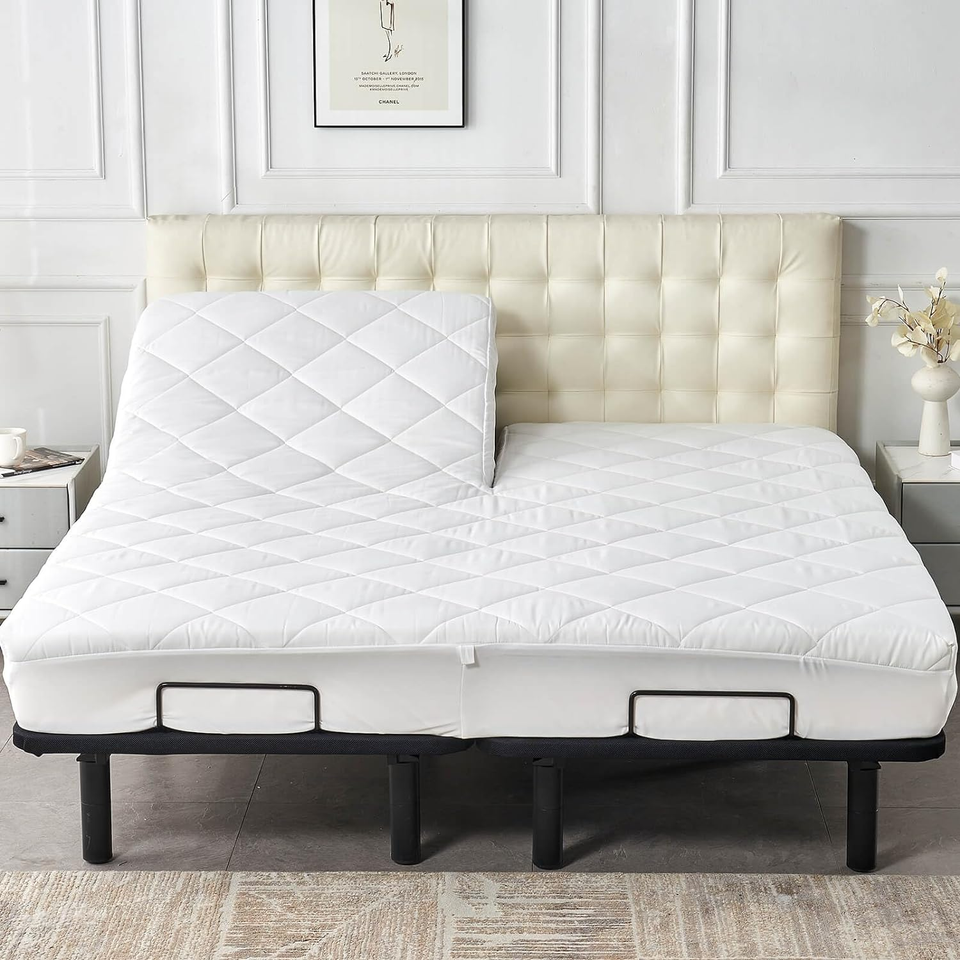Split Top King Mattress Topper for Adjustable Bed with Upper Flex Fluffy Matress eBay