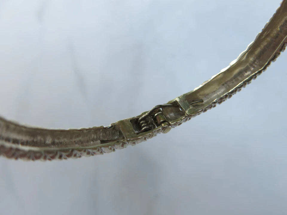 Dragon Naga Bangle Bracelet 925 Sterling silver Silver Pink Ruby Eyes Blue stone - Image 4 of 4