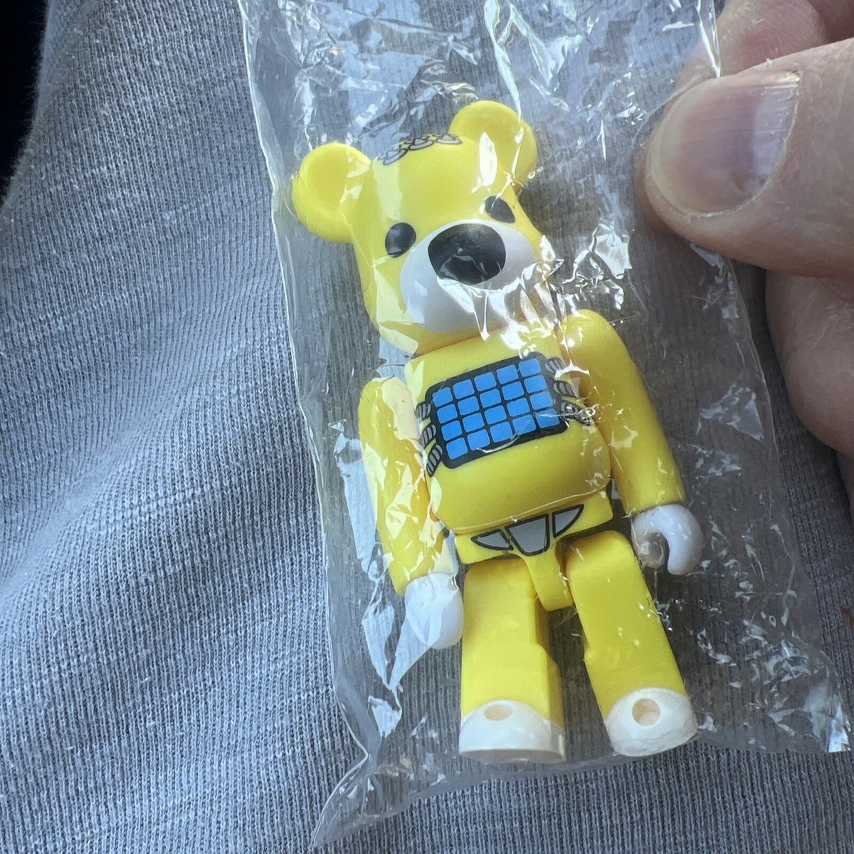 Psycho Teddy Bear By Hide Yellow Variant 100% Series 47 Medicom