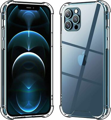 For iPhone 17 E /16 E/15/14/13/12/11 Shockproof TPU Clear Crystal Bumper Case 