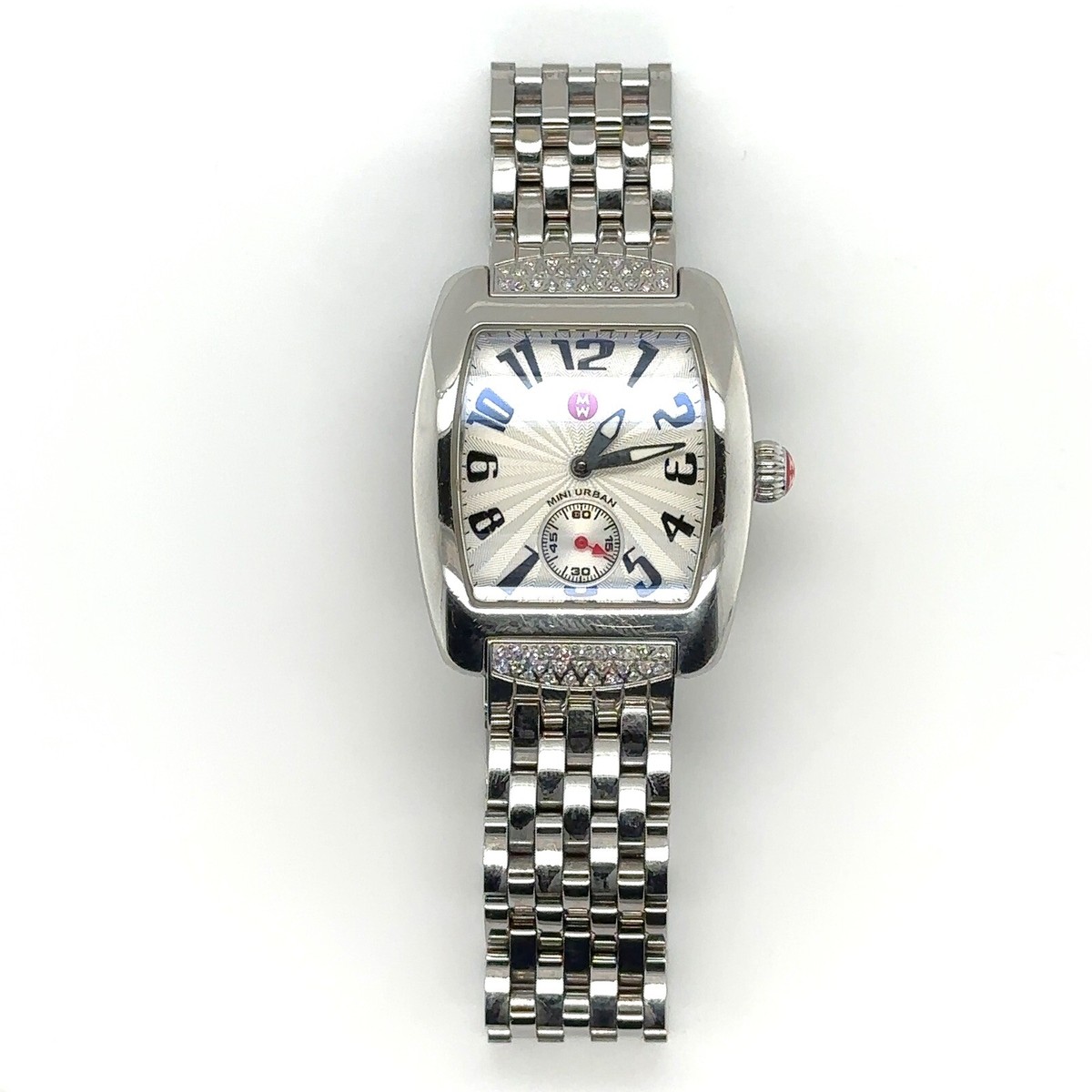 Michele Deco Mini Urban Silver Dial Quartz Diamond Watch | eBay display picture 2