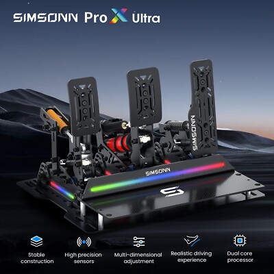 SIMSONN Pro X Ultra Racing Pedals Hydraulic Pedals Support VAM