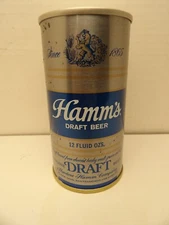 RARE HAMMS DRAFT STRAIGHT STEEL PULL TAB OLD BEER CAN #233-18 TEST CAN