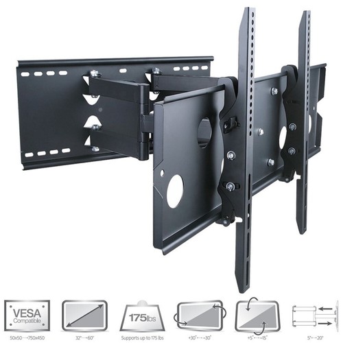 TV Wall Mount 32 36 37 40 42 46 47 50 55 60" Tilt Swivel Steel Bracket VESA
