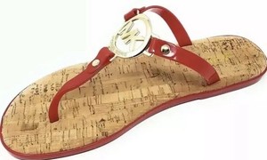 red michael kors sandals