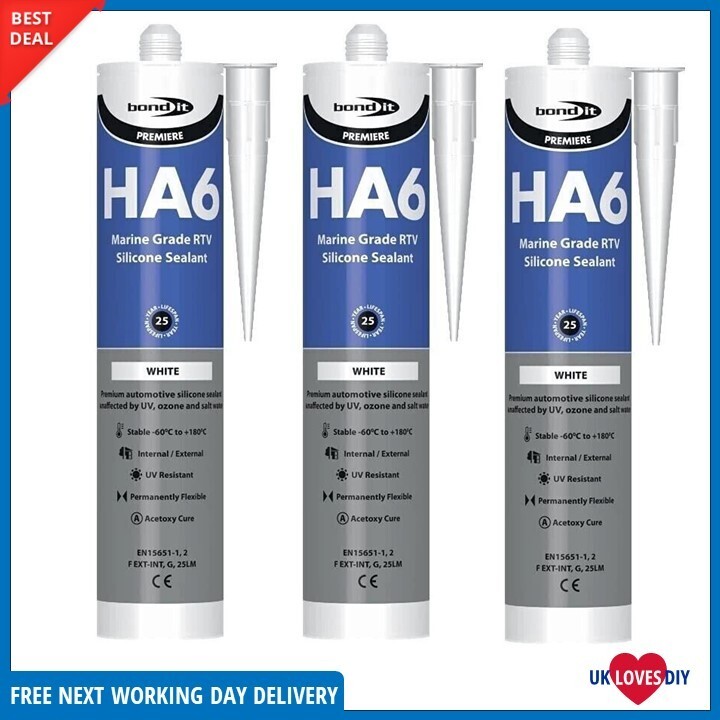 Bond It HA6 White 310ml Aquarium Silicone Sealant Pack of 8 Marine Fish Tank - Image 19