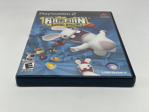 Rayman Raving Rabbids Sony PlayStation 2 2006 PS2 manuale CIB non testato disco pulito - Foto 5 di 11