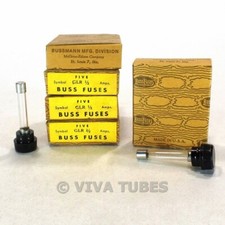 Lot of 20 NOS NIB Vintage Bussman Fuses Type GLR, 1/2 Amp 500 Ma 300 Volts