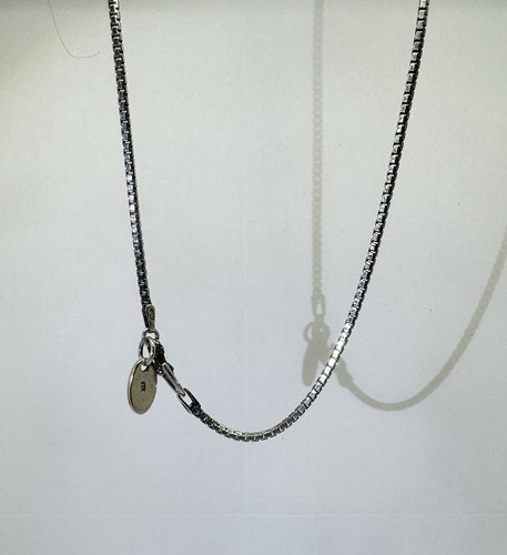 2mm 18” Oxidized Round Box Chain 925 Sterling Silver Oxide Finish Necklace 8.1g - Picture 5 of 10