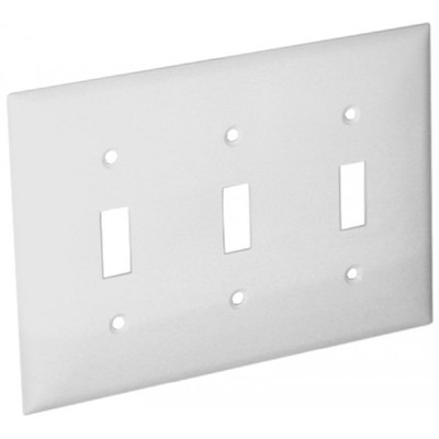 Orbit OP3-W 3-Gang Wall Plate - Switch White (Qty of 10)