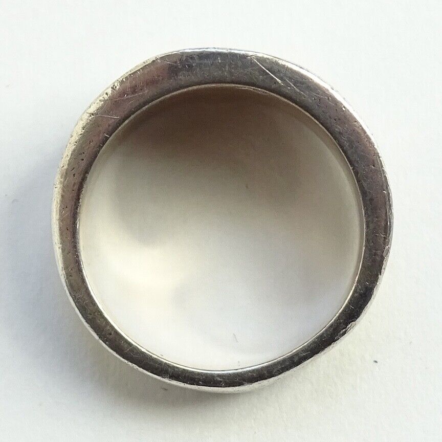 Vintage Southwestern Sterling Silver Ring Chip Mo… - image 6