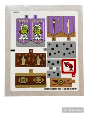 NEW LEGO | Sticker Sheet for Set 75826 Angry Birds - King Pig's