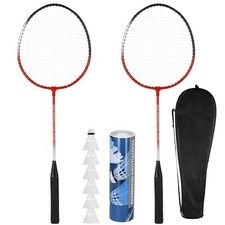 SPRINGOS Badminton Set Badmintonschläger Fed...