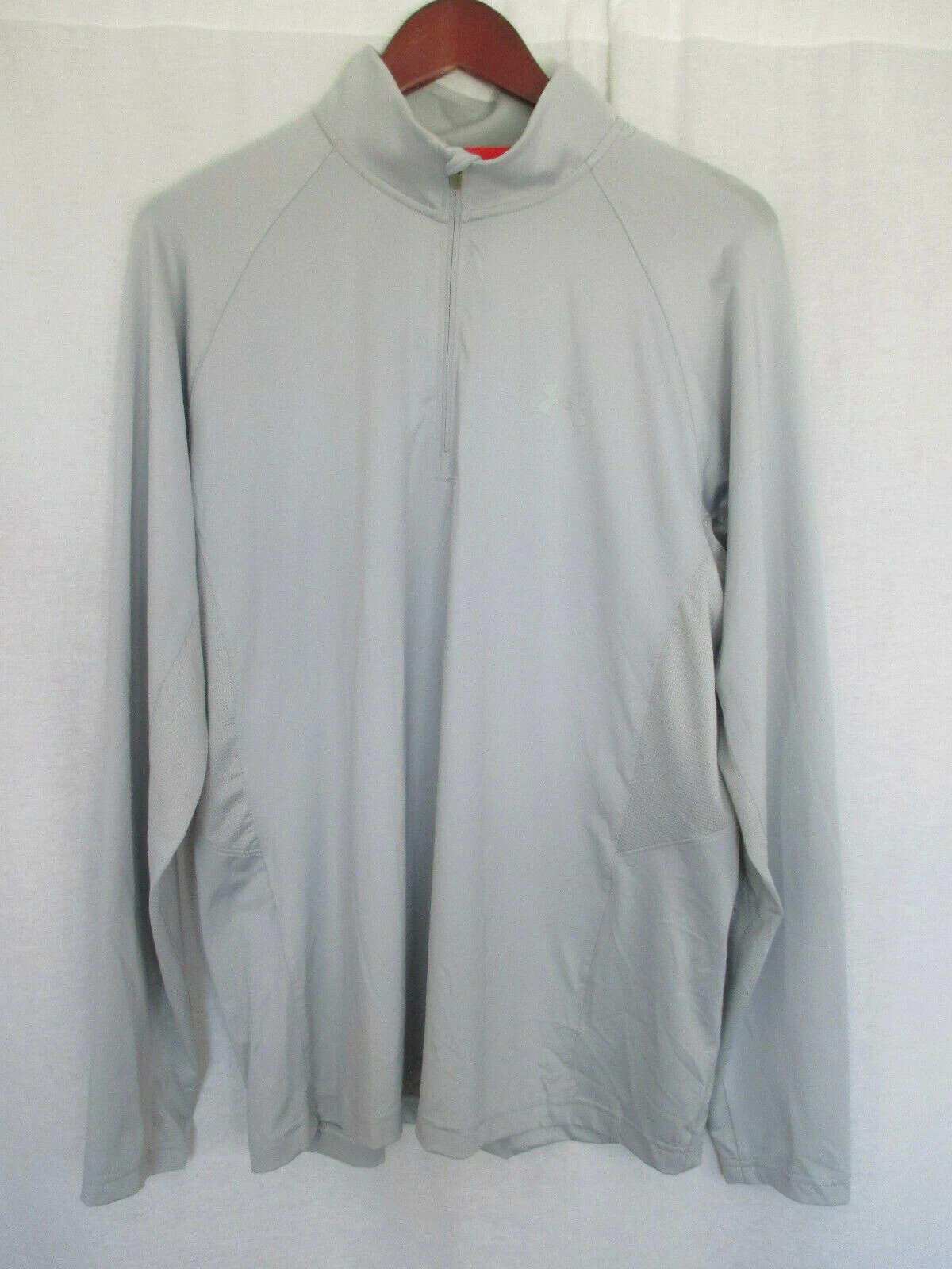 Under Armour Mens Reflective Cool Switch Shirt Large Gray Long Sleeves 1/4 Zip