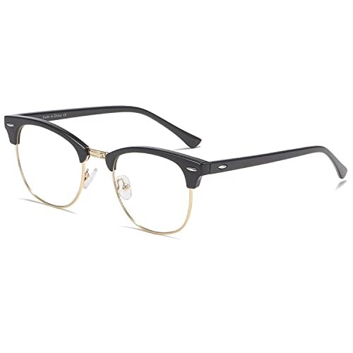 Blue Light Blocking Glasses Semi Rimless Eyewear For Women Men Blue Ray Filte...