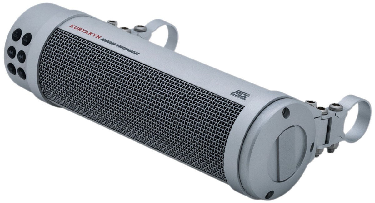 Kuryakyn - 2719 - Road Thunder Sound Bar Plus by MTX, Satin Silver