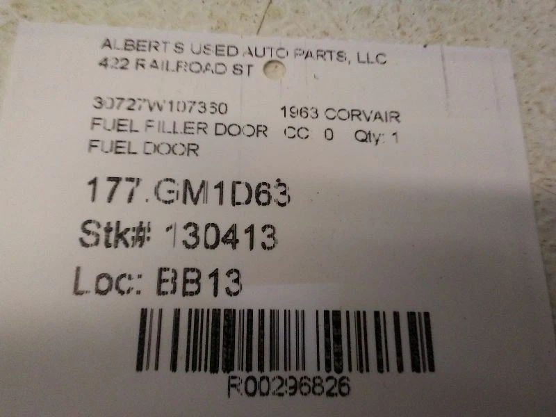 Puerta de llenado de combustible para Chevrolet Corvair 1963 Foto 4 de 4