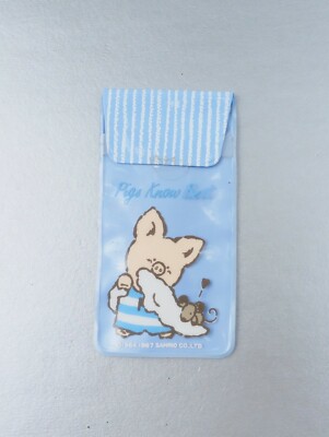 Vintage Zashikibuta Sanrio Piglet Pouch Bandage Plastic Empty