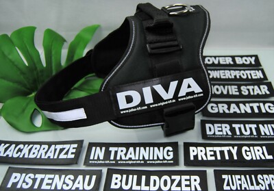 Julius-K9 Powergeschirr Gr.2 SCHWARZ + 10 Stück Klettlogos GRATIS, Schäferhund