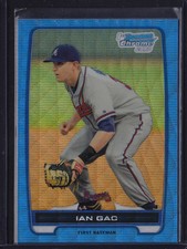 2012 BOWMAN CHROME PROSPECTS BLUE WAVE REFRACTOR IAN GAC #BCP76 BRAVES