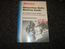 AUTODATA SERPENTINE BELT ROUTING GUIDE BOOK MANUAL RIBBED DRIVE BELTS 1988-1999
