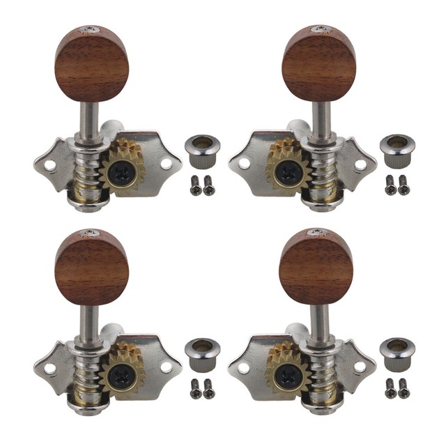 2R2L Ukulele 4 String Guitar Tuning Peg Machine Head Tuners Wooden