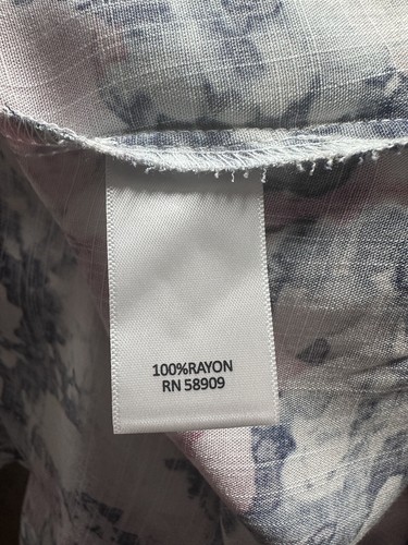 Allison Daley Women Tunic Blouse Shirt Top 3X Button Long Sleeve Watercolor Pink - Picture 12 of 15