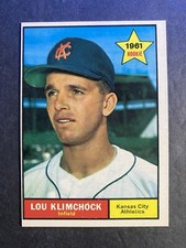 1961 Topps Baseball Lou Klimchock Kansas City Athletics Card #462
