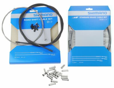 Shimano Bremszüge Schaltzüge Außenhülle Endhülsen Fahrrad Züge Hülle Set SIS40