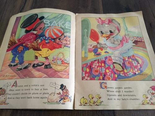Vintage Animal Mother Goose 1942 Newton #911 Whitman Publishing Co. - Picture 8 of 11
