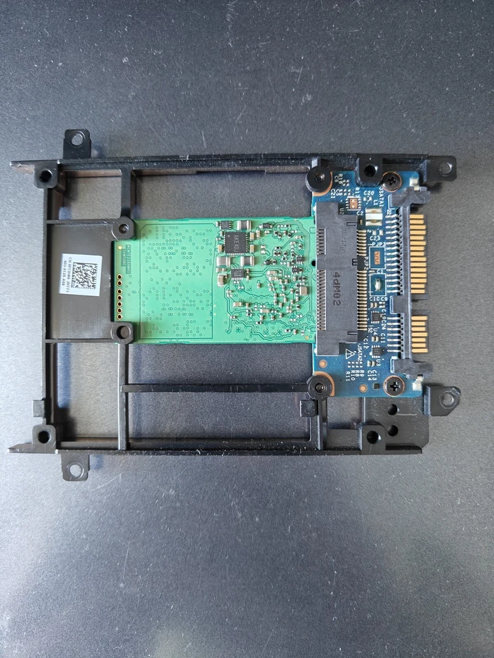 Dell Drive Caddy JHYT1 w/SSD MZMTE256HMHP 256GB Samsung PM851  mSATA SSD Drive - Image 2 of 3