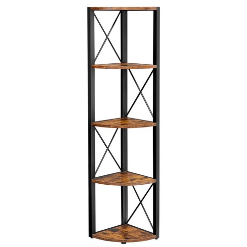 VASAGLE 5-Tier Corner Shelf, Storage Shelf Unit , Bookcase, LLS805B01 - Picture 9 of 9