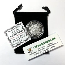 2022 Dia De Los Muertos Mariposa Monarca / Viva la Vida Silver Proof Round w/COA